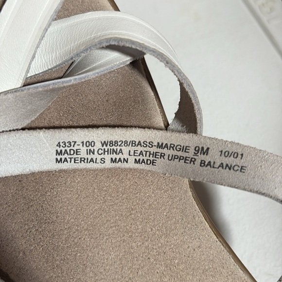 G.H. Bass & Co Margie Sunjuns White Leather Sandals Strappy Boho Comfort Women 9 - Picture 9 of 9